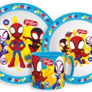 Spindelmannen Spidey Team middagsset, mikromaterial med mugg 265 ml