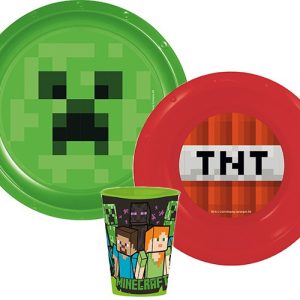 Minecraft TNT middagsset i plast