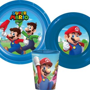 Super Mario Mushroom Kingdom servis i plast