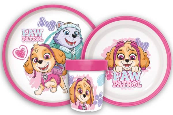 Paw Patrol Sketch halkfri middagsset i mikoplast