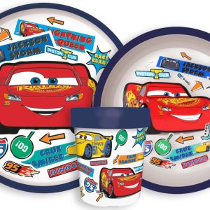 Disney Cars middagsset i mikroplast med halkfri botten