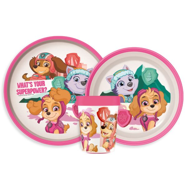 Paw Patrol Superpowers halkfri middagsset, mikrosäker