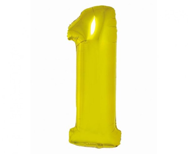 Number Gold nummer 1 folieballong 76 cm