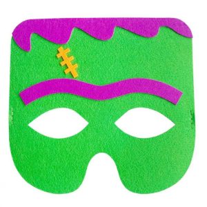 Halloween Grönt Monster mask i filt 18 cm