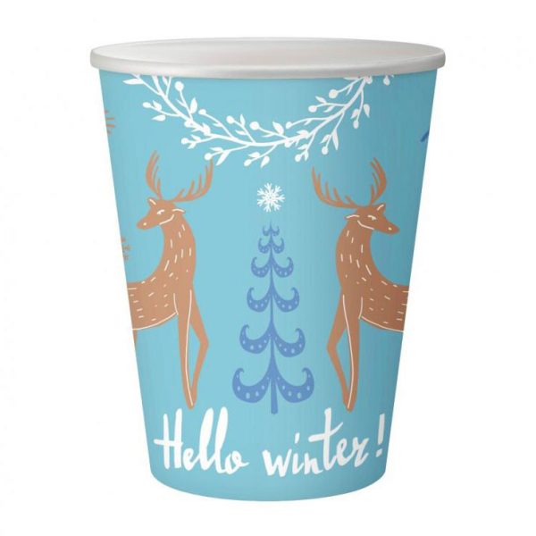 Christmas Hello Winter pappersmuggar 6-pack 250 ml