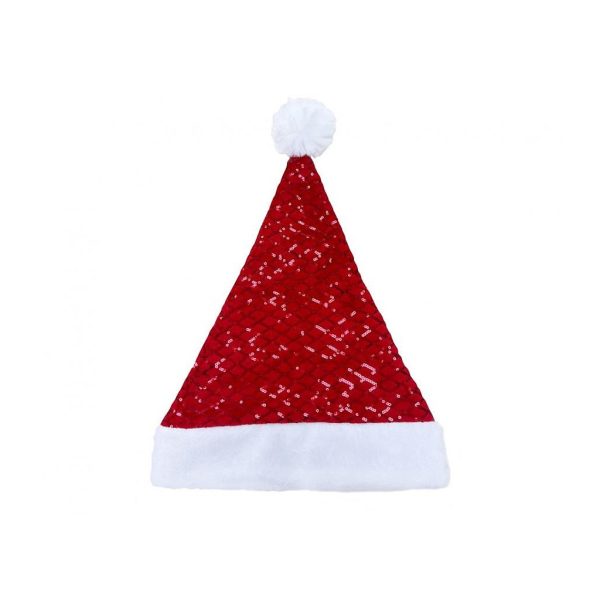 Christmas Santa Claus vuxenhatt med paljetter 30x42 cm