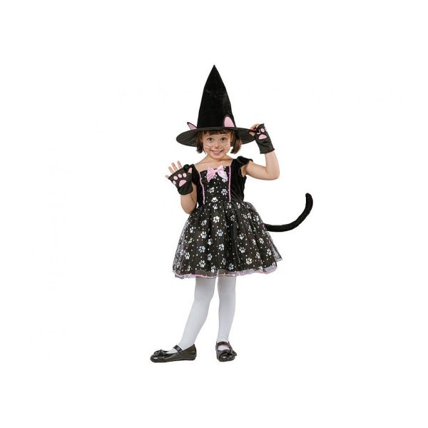 Häxkattdräkt 92/104 cm