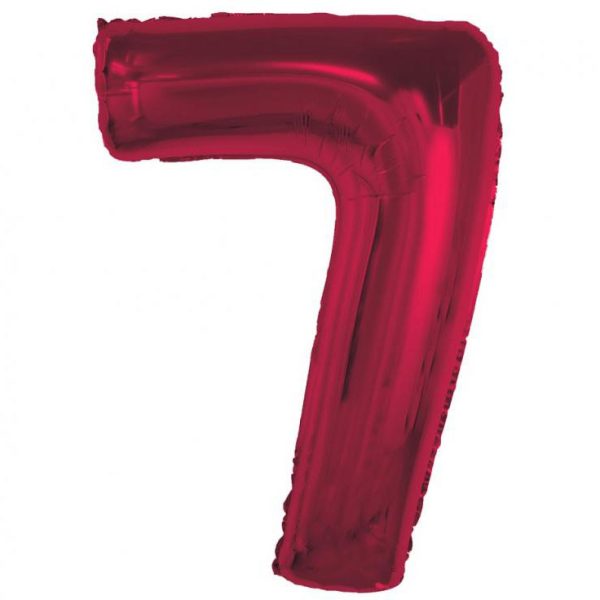 Number Röd 7 Folieballong 92 cm