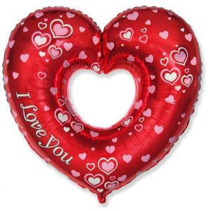 Love Fancy Hjärtformad folieballong 86 cm
