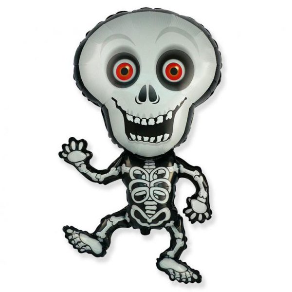 Halloween Smile Skelett folieballong 101 cm