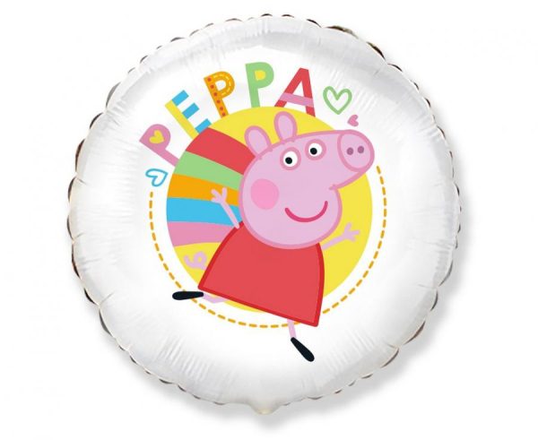 Greta Gris folieballong 48 cm vit