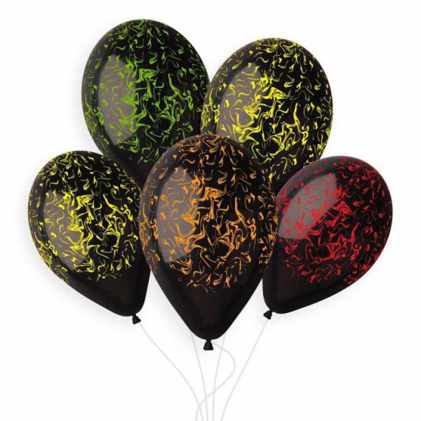Marble luftballong, 5-pack 33 cm