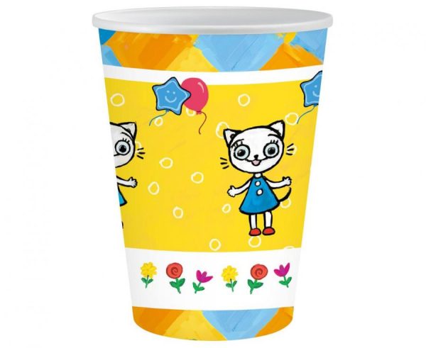 Cat Kitty Kitten pappersmuggar 6-pack 250 ml