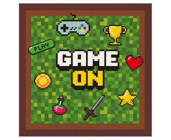 Gamer Game On servettset 20-pack 33x33 cm