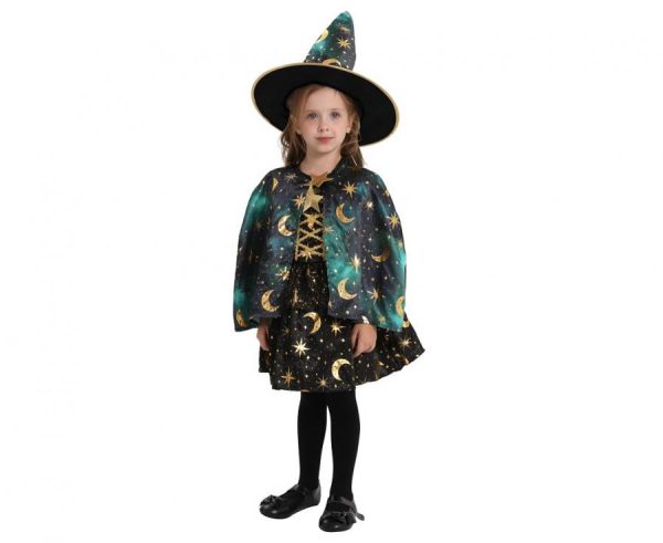 Halloween Moon&Stars Trollkarlskostym 92/104 cm