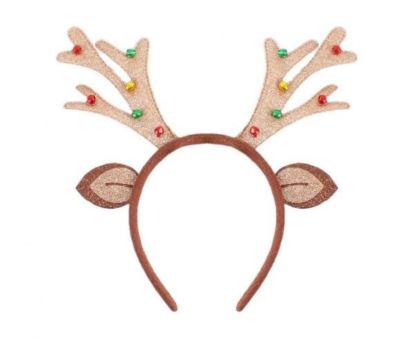 Christmas brun jinglande horn diadem