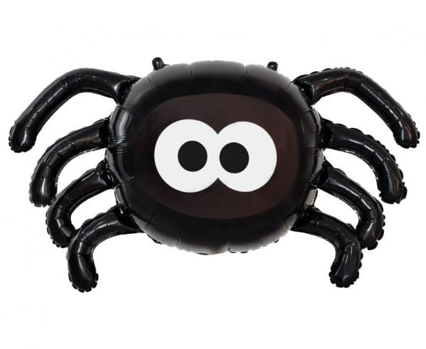 Halloween svart spindel folieballong 89 cm