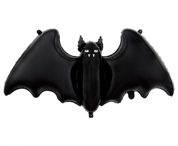 Halloween svart fladdermus folieballong 100 cm