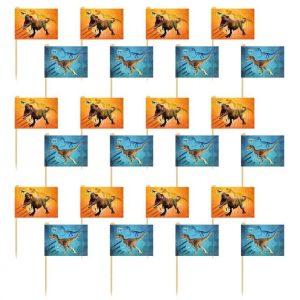 Dinosaurie T-Rex dekorationspinnar, 24-pack