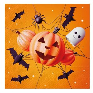 Halloween roliga servetter, 20-pack, 33x33 cm