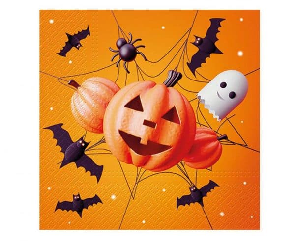 Halloween roliga servetter, 20-pack, 33x33 cm