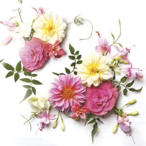 Flower Delicate Composition servetter 20-pack 33x33 cm