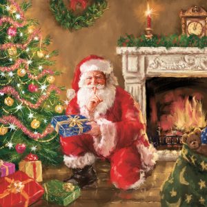 Christmas Secret Visit servetter, förpackning om 20, 33x33 cm