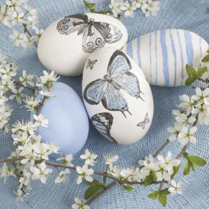 Påskservetter med decoupageägg 20-pack 33x33 cm