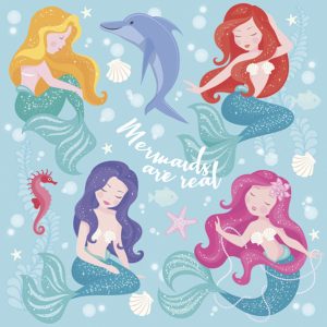 Mermaid Pastell Servetter 20 st 33x33 cm