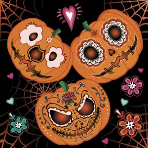 Halloween-servetter med mexikanska pumpor, 20-pack, 33x33 cm