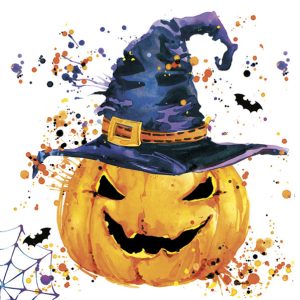 Halloween Creepy Pumpkin servetter, 20-pack, 33x33 cm