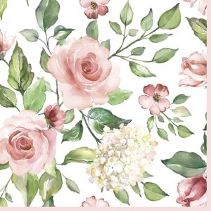 Flower Hydrangea Rose servetter 20 st 33x33 cm