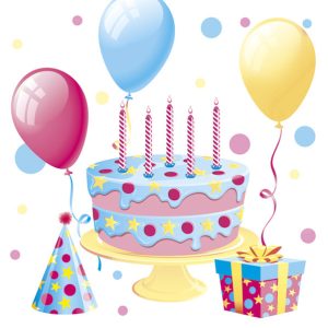 Happy Birthday-servetter med ballonger 20-pack 33x33 cm
