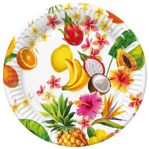 Colour Mix Tropical Pappersassiett Set 8 st 18 cm