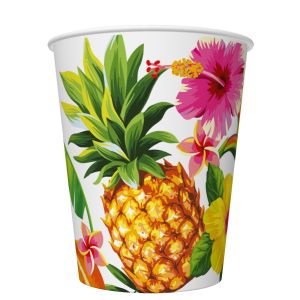 Colour Mix Tropiska Pappersmuggar Set om 8 - 250 ml