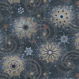Christmas Stars And Twirls Navy servetter, 20-pack, 33x33 cm