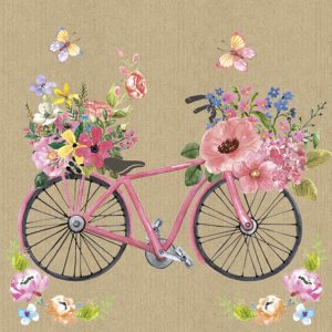 Flower Full on Kraft servettset, 20-pack 33x33 cm