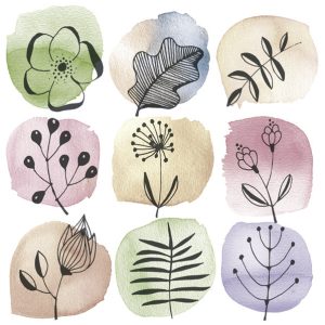 Flower Flora Stamps servetter 20 st 33x33 cm