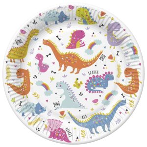 Dinosaurie pappersassiett 8 st 22,7 cm