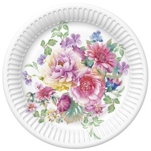 Colour Arrangement Blommig Pappersassiett 8-pack 22,7 cm