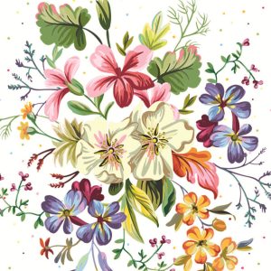 Colour Delicate Flowers pappersduk 120x180 cm