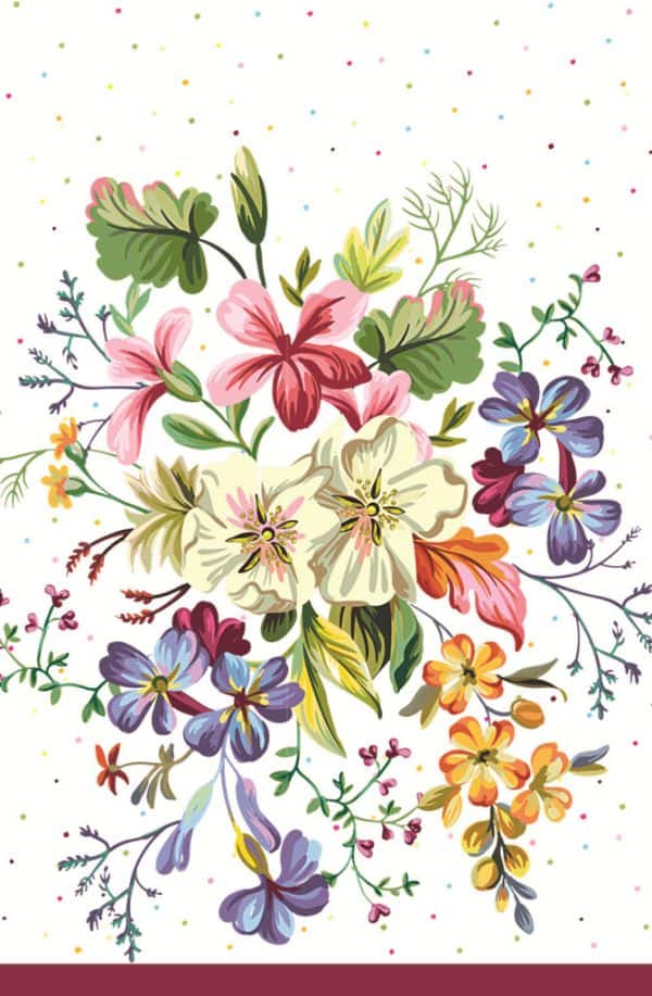 Colour Delicate Flowers pappersduk 120x180 cm