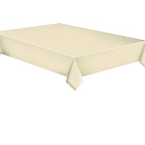 Duk i ecru papper med vita prickar 120x180 cm