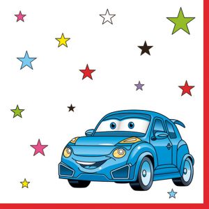 Car Cartoon dekorativa servetter 20 st 33x33 cm