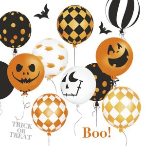 Halloween skräckballonger servetter 20 st 33x33 cm