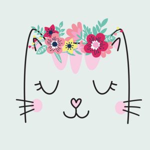Cat Flowers Wreath servetter 20-pack 33x33 cm
