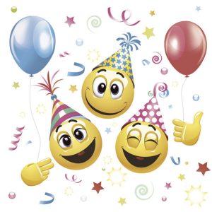 Emoji Icons & Balloons Smiley Servetter 20 st 33x33 cm