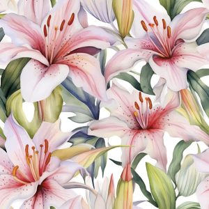 Flower ljusrosa lilja servetter, 20-pack 33x33 cm