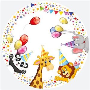 Colour Star Happy Birthday pappersassiett set 8 st 22,7 cm