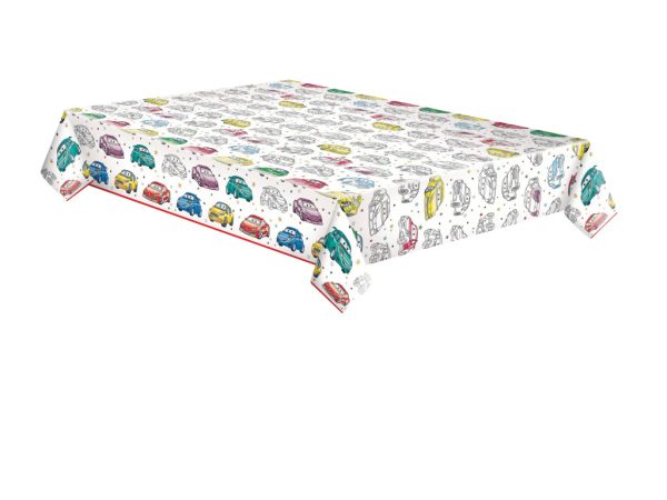Car tecknad pappersduk 120x180 cm